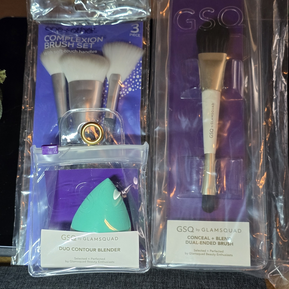 Complexion Brush Set,  Conceal + Blend Dual-Ended Brush And Due Contour Blender
